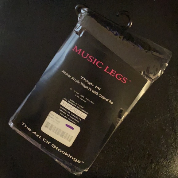 NWT Music Legs - Athletic Thigh Hi w/Striped Top - ADORABLE - Picture 5 of 8